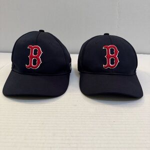 Boston Red Sox Hat Cap Strap Back Blue OC Sports One Size Adjustable